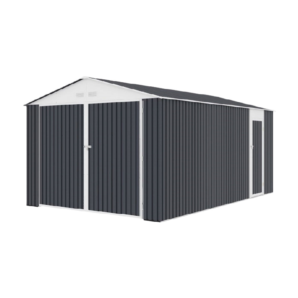 Abri de jardin en métal pour stockage d'outils et matériel - 240 x 180 x 210