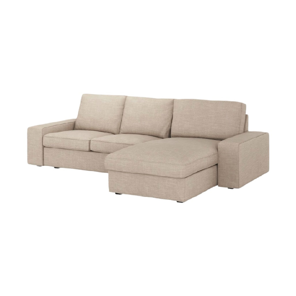 Canapé d'angle avec repose-pieds en tissu - 250 x 150 x 85
