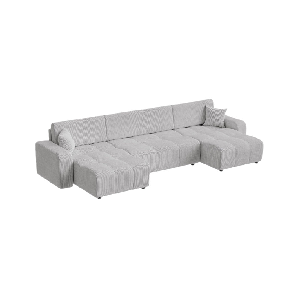 Canapé d'angle modulable en tissu d'ameublement - 200 x 90 x 85