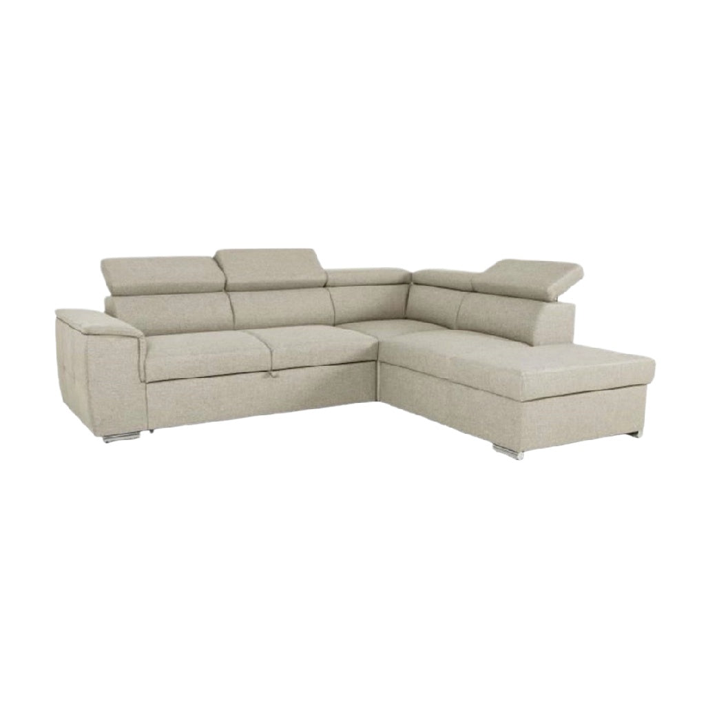 Canapé d'angle pour salon en tissu - 225 x 90 x 85