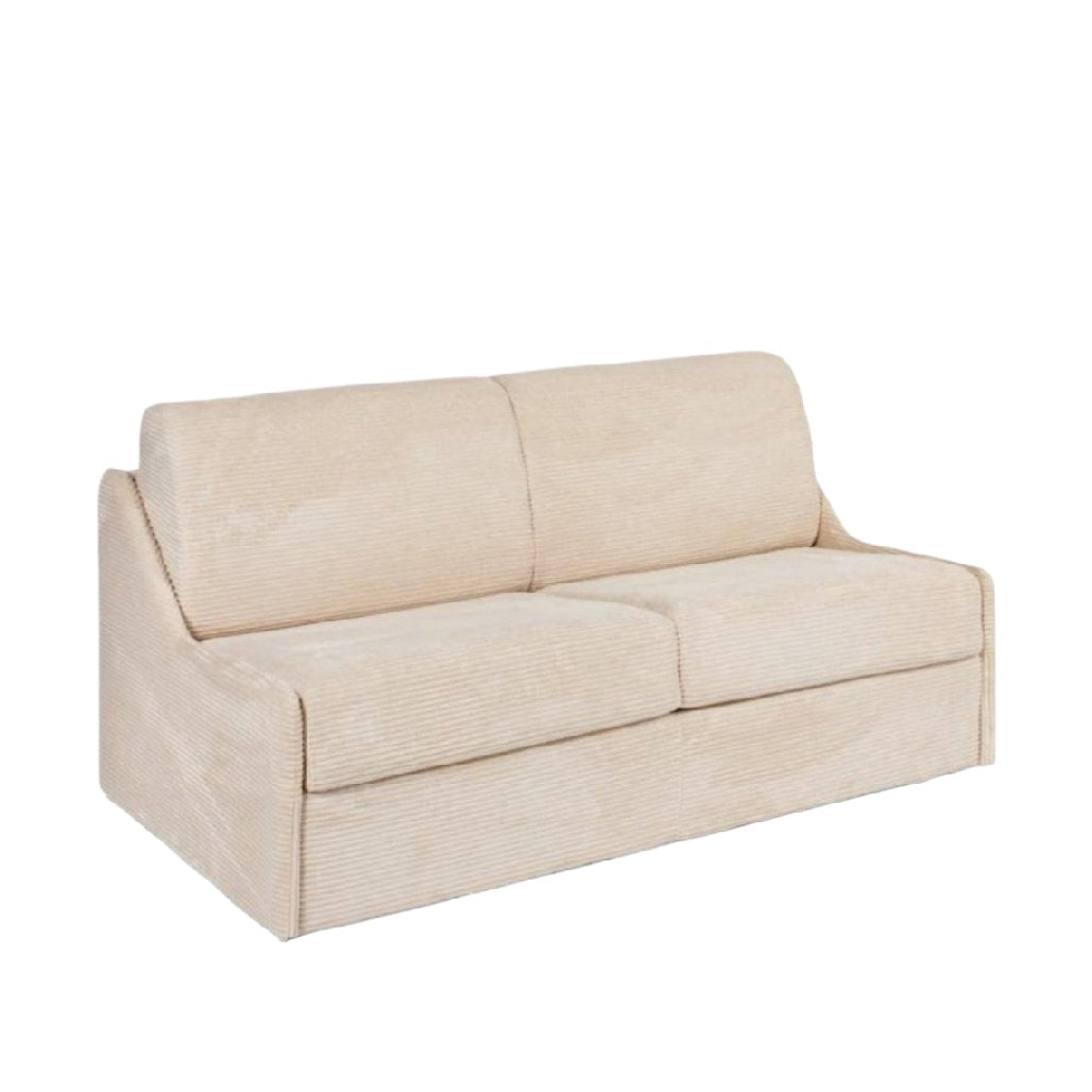 Canapé en tissu beige pour salon - 180 x 85 x 75