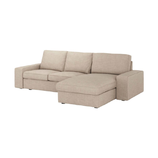 Canapé d'angle avec repose-pieds en tissu - 250 x 150 x 85