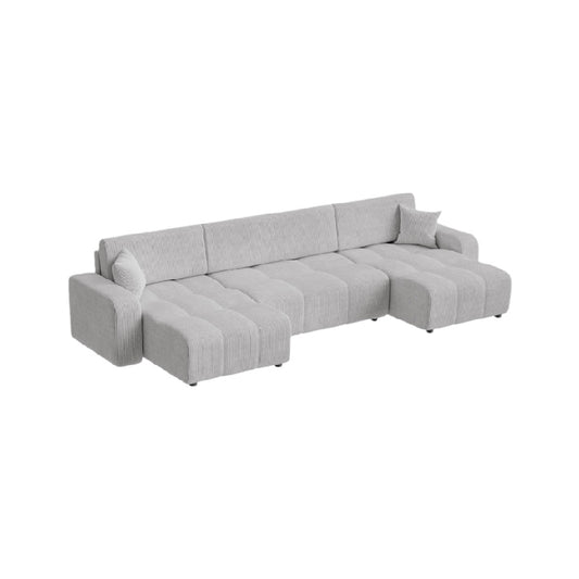 Canapé d'angle modulable en tissu d'ameublement - 200 x 90 x 85