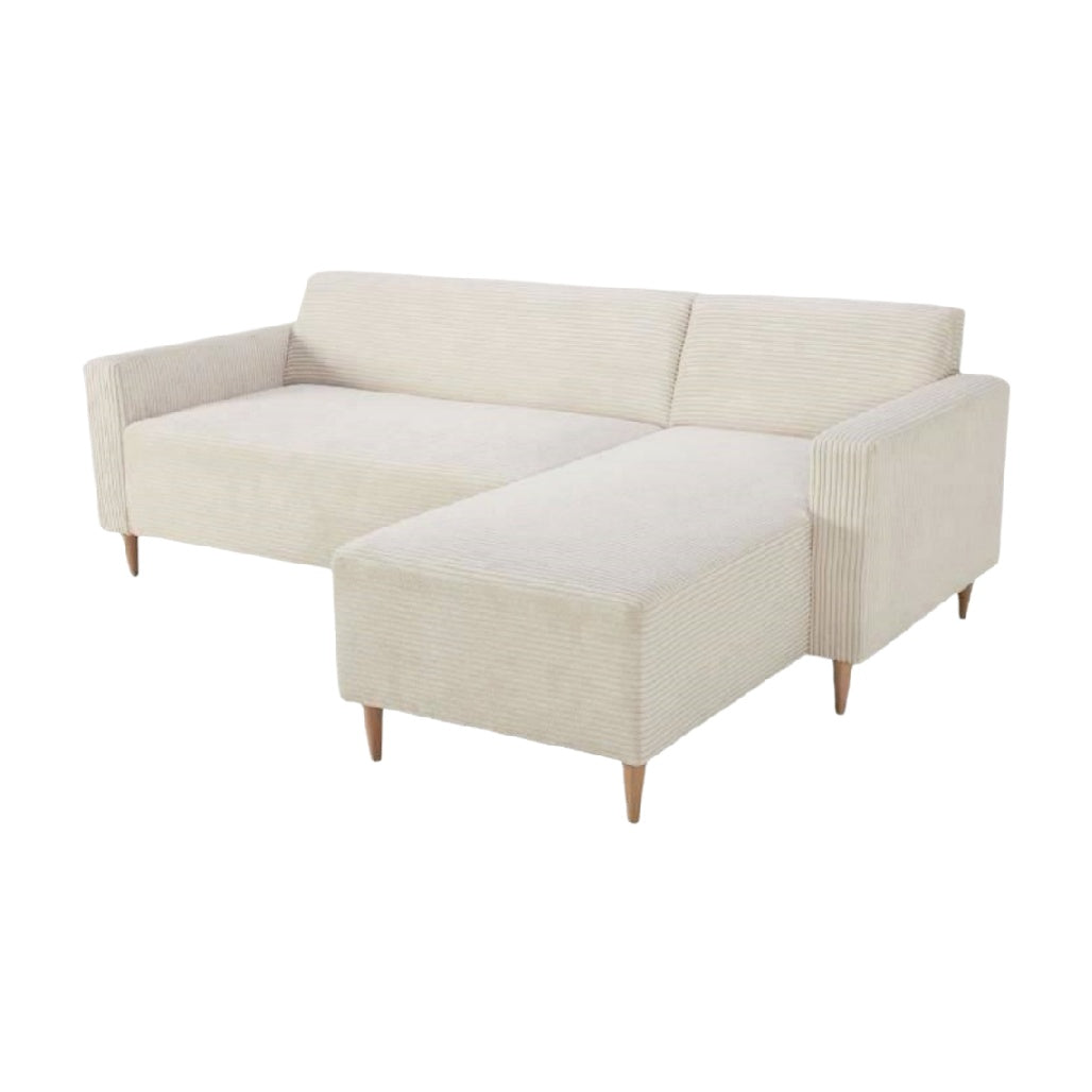 Canapé d'angle avec module de repos en tissu - 200 x 90 x 85